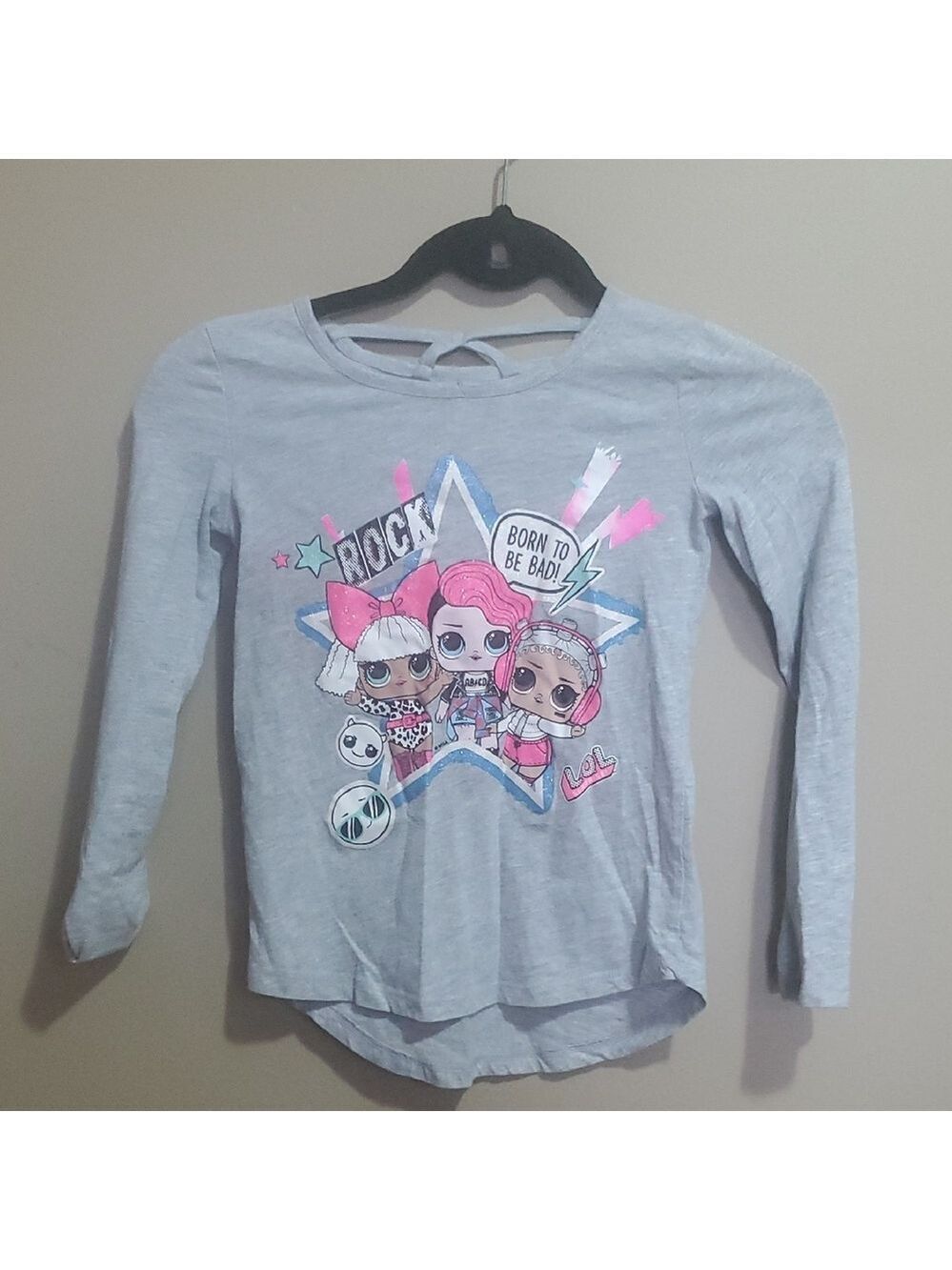 L.O.L. Surprise! Gray Long Sleeve Kids Shirt Size 7/8